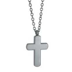Italgem Steel Italgem Reversible Cross Pendant- Italgem Steel