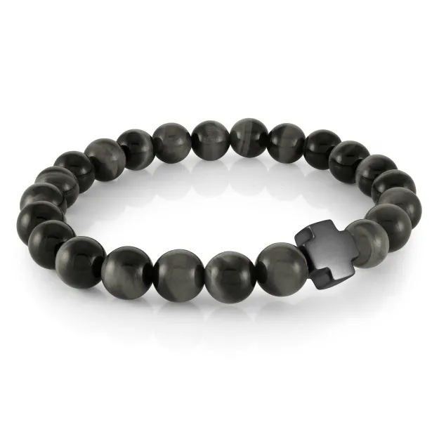 Italgem Steel Beaded Cross Bracelet- Italgem Steel