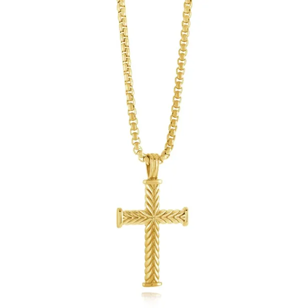 Italgem Steel Cross Necklace- Italgem Steel