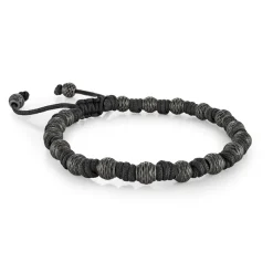 Italgem Steel Etched Bead Bracelet- Italgem Steel