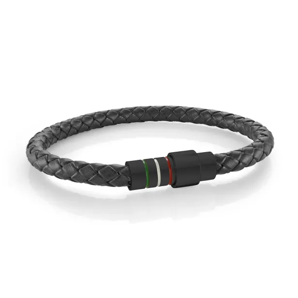 Italgem Steel Jai Leather Bracelet- Italgem Steel