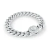 Italgem Steel 12MM Curb Medusa Clasp Bracelet- Italgem Steel