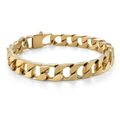 Italgem Steel 9.4MM Flat Curb Bracelet- Italgem Steel