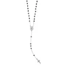 Italgem Steel Rosary Cross Necklace- Italgem Steel